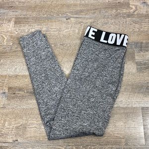 Fit Republic Grey LOVE Workout Pants 2XL